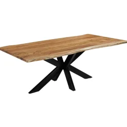 Mangohoutonline Acaciahouten Eettafel Edge Rechthoek 200x100 cm Mahom