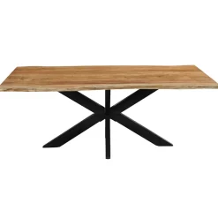 Mangohoutonline Acaciahouten Eettafel Edge Rechthoek 200x100 cm Mahom