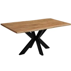 Mangohoutonline Acaciahouten Eettafel Edge Rechthoek 160x90 cm Mahom