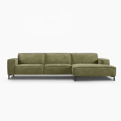 Mangohoutonline Bank River 3-zits Chaise Rechts Groen PEPP