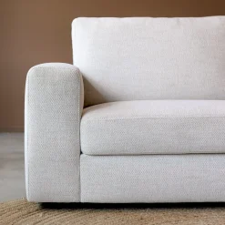 Mangohoutonline Bank Uno 3-zits Rechts Geweven Ivoor PEPP