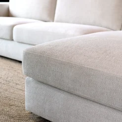 Mangohoutonline Bank Uno 3-zits Rechts Geweven Ivoor PEPP