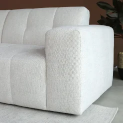 Mangohoutonline Bank Wave 3-zits Links Geweven Ivoor PEPP