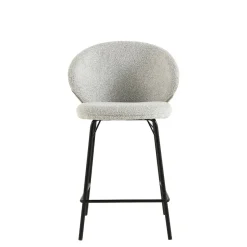 Mangohoutonline Barkruk Talence Beige met zwart onderstel Mahom