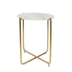 Mangohoutonline Bijzettafel Timpa Marmer Wit Jacob Jenzens