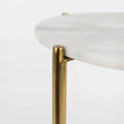 Mangohoutonline Bijzettafel Timpa Marmer Wit Jacob Jenzens