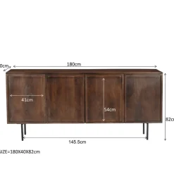 Mangohoutonline Dressoir Elan Brown 180 cm