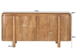 Mangohoutonline Dressoir Salano 170 cm