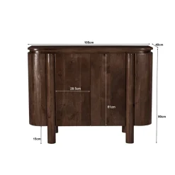 Mangohoutonline Dressoir Salano Brown 105 cm