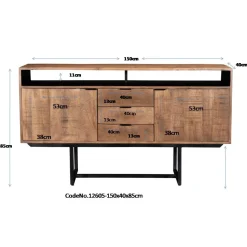 Mangohoutonline Dressoir Valdez 150 cm
