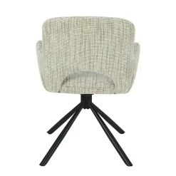 Mangohoutonline Eetkamerstoel Blois Lichtgrijs met zwart onderstel Mahom