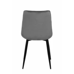 Mangohoutonline Eetkamerstoel Nice Grijs met zwart onderstel Mahom