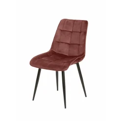 Mangohoutonline Eetkamerstoel Nice Roze met zwart onderstel Mahom