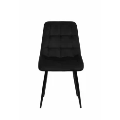 Mangohoutonline Eetkamerstoel Nice Zwart met zwart onderstel Mahom