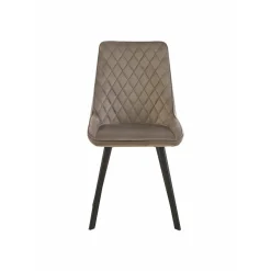 Mangohoutonline Eetkamerstoel Reims Lichtgrijs met zwart onderstel Mahom