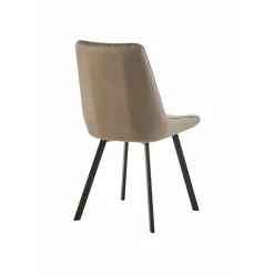 Mangohoutonline Eetkamerstoel Reims Lichtgrijs met zwart onderstel Mahom