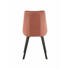 Mangohoutonline Eetkamerstoel Reims Roze met zwart onderstel Mahom