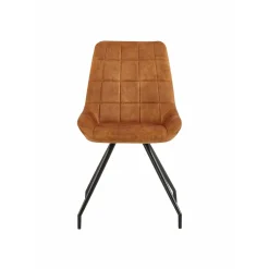 Mangohoutonline Eetkamerstoel Toulouse Cognac met zwart onderstel Mahom