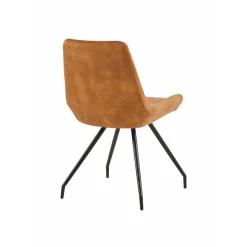 Mangohoutonline Eetkamerstoel Toulouse Cognac met zwart onderstel Mahom