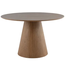 Mangohoutonline Eettafel Adelaide rond 120 cm Walnoot Mahom
