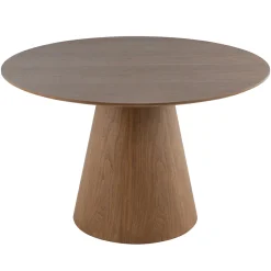 Mangohoutonline Eettafel Adelaide rond 120 cm Walnoot Mahom