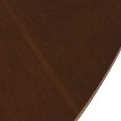 Mangohoutonline Eettafel Adelaide rond 120 cm Donker Walnoot Mahom