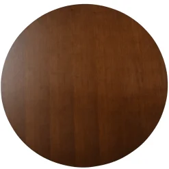 Mangohoutonline Eettafel Adelaide rond 120 cm Donker Walnoot Mahom