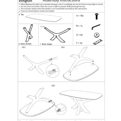 Mangohoutonline Eettafel Brix Montreaux Black 220 cm