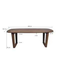 Mangohoutonline Eettafel Cortez 200 cm