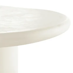 Mangohoutonline Eettafel Organisch Savannah Microcement Cilinderpoot 210 cm Wit Mahom