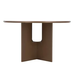 Mangohoutonline Eettafel Pantone Rond 130 cm Donkerbruin Mahom