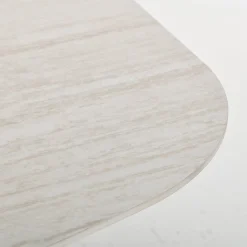 Mangohoutonline Eettafel Santiago Melamine Deens Ovaal Silver onderstel 180 cm Mahom