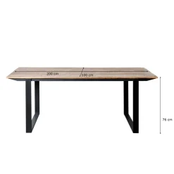 Mangohoutonline Eettafel Valdez 200 cm