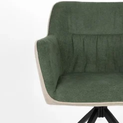 Mangohoutonline Fauteuil Sven Beige/Groen Jacob Jenzens
