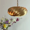 Mangohoutonline Hanglamp Swirl S goud