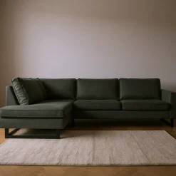 Mangohoutonline Hoekbank Barcelona 4-zits Links Groen Mahom