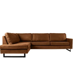 Mangohoutonline Hoekbank Barcelona 4-zits Links Cognac Mahom