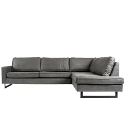 Mangohoutonline Hoekbank Barcelona 4-zits Rechts Antraciet Mahom