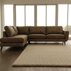 Mangohoutonline Hoekbank Bonanza 4-zits Links Bruin