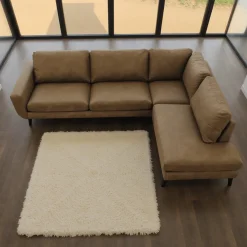 Mangohoutonline Hoekbank Bonanza 4-zits Rechts Bruin