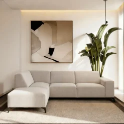 Mangohoutonline Hoekbank Brooklyn 4-zits Links Beige Mahom