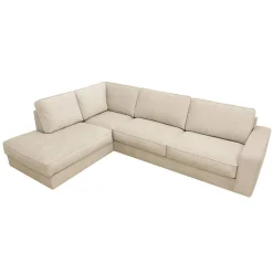 Mangohoutonline Hoekbank Colton 4-zits Links Crème Mahom