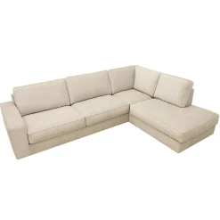 Mangohoutonline Hoekbank Colton 4-zits Rechts Crème Mahom