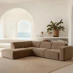 Mangohoutonline Hoekbank Isabel 4-zits Links Taupe Mahom