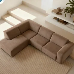 Mangohoutonline Hoekbank Isabel 4-zits Links Taupe Mahom