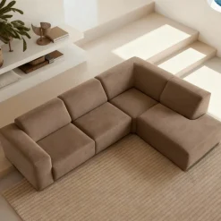 Mangohoutonline Hoekbank Isabel 4-zits Rechts Taupe Mahom