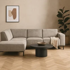 Mangohoutonline Hoekbank Madrid 4-zits Links Stone Mahom