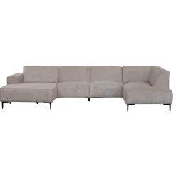 Mangohoutonline Hoekbank Madrid 5-zits U-opstelling Rechts Stone Mahom