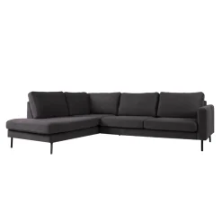 Mangohoutonline Hoekbank Malaga 4-zits Links Antraciet Mahom