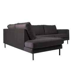 Mangohoutonline Hoekbank Malaga 4-zits Links Antraciet Mahom